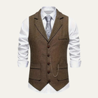 The Glendale Men’s Classic Tailored Tweed Waistcoat Gilet