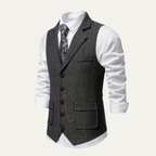 The Glendale Men’s Classic Tailored Tweed Waistcoat Gilet