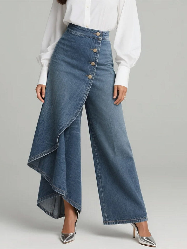 Nuria | Jean ample taille haute à coupe décontractée