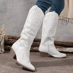 Colby | Embroidered Knee-High Boots