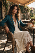 Vivienne | Tailored Blazer with Contrast Trim