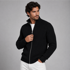 The Richmond Men’s Elegant Merino Wool Zip Up Cardigan