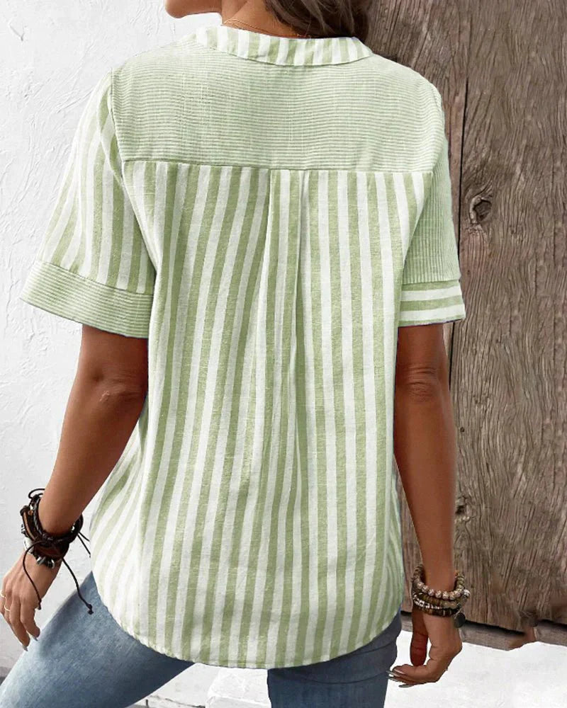 Meline | Blouse Rayée Douce