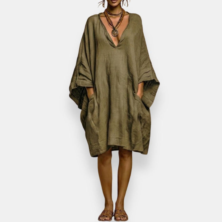 Cassienne | Oversized Low-Cut Dress