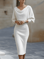Lyla | Elegant Round Neck Midi Dress