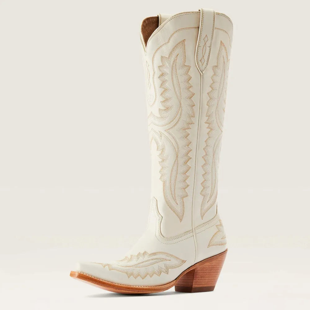 Harlow | Embroidered Cuban Heel Boots