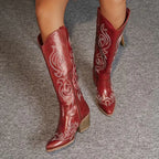 Colby | Embroidered Knee-High Boots