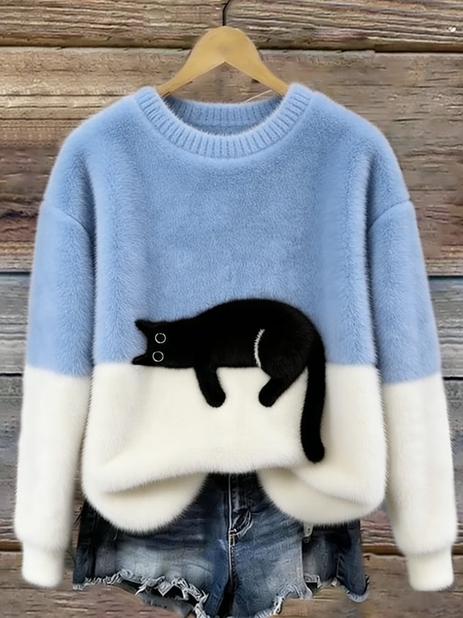 Lorea | Pull à imprimé chat