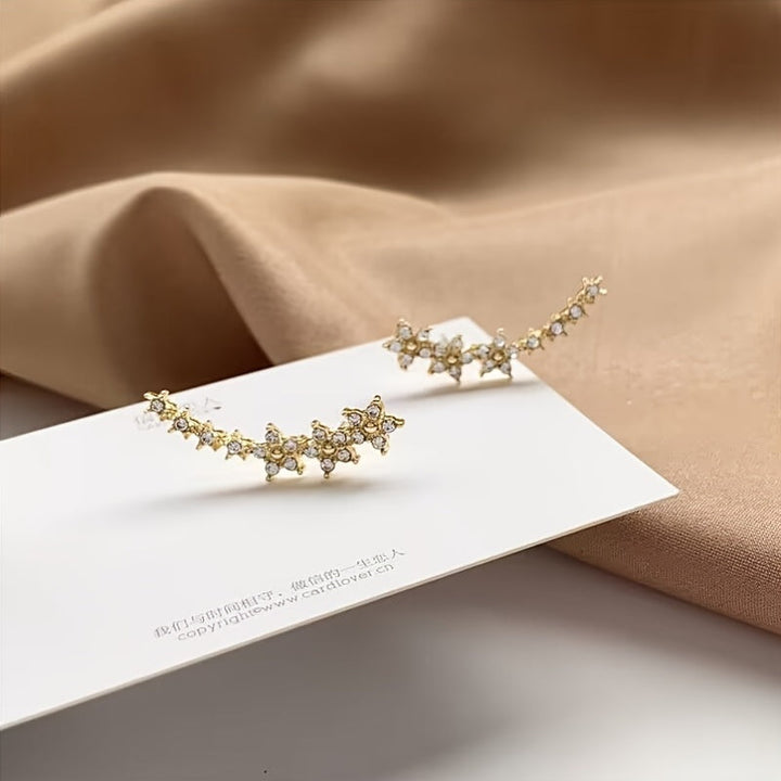 Boucles d'oreilles intemporelles en forme de fleur