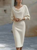 Lyla | Elegant Round Neck Midi Dress