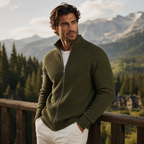 The Richmond Men’s Elegant Merino Wool Zip Up Cardigan