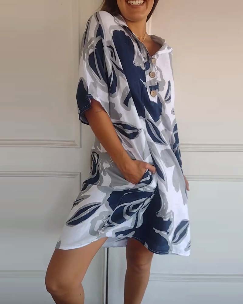 Samantha | Robe chemise fleurie