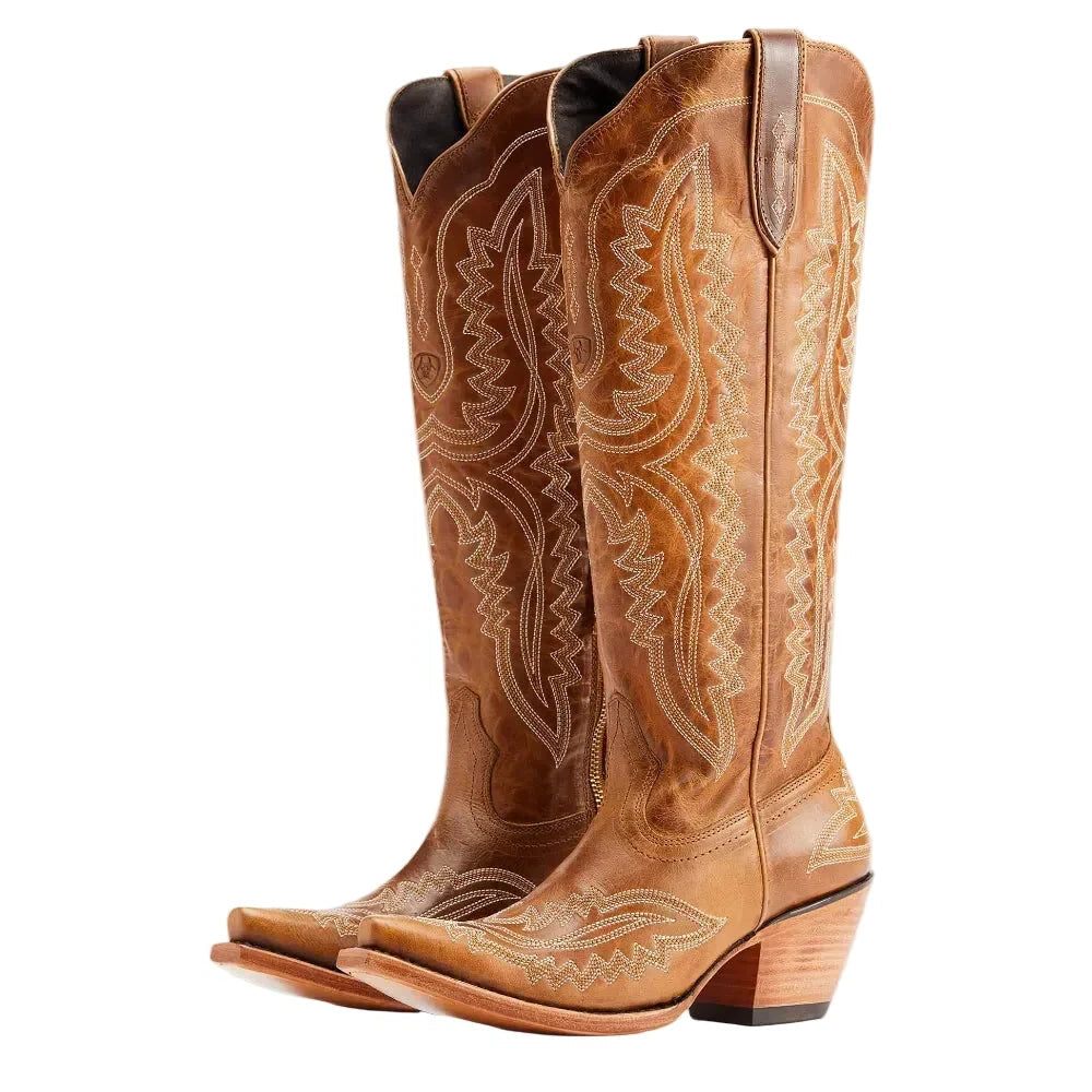 Harlow | Embroidered Cuban Heel Boots