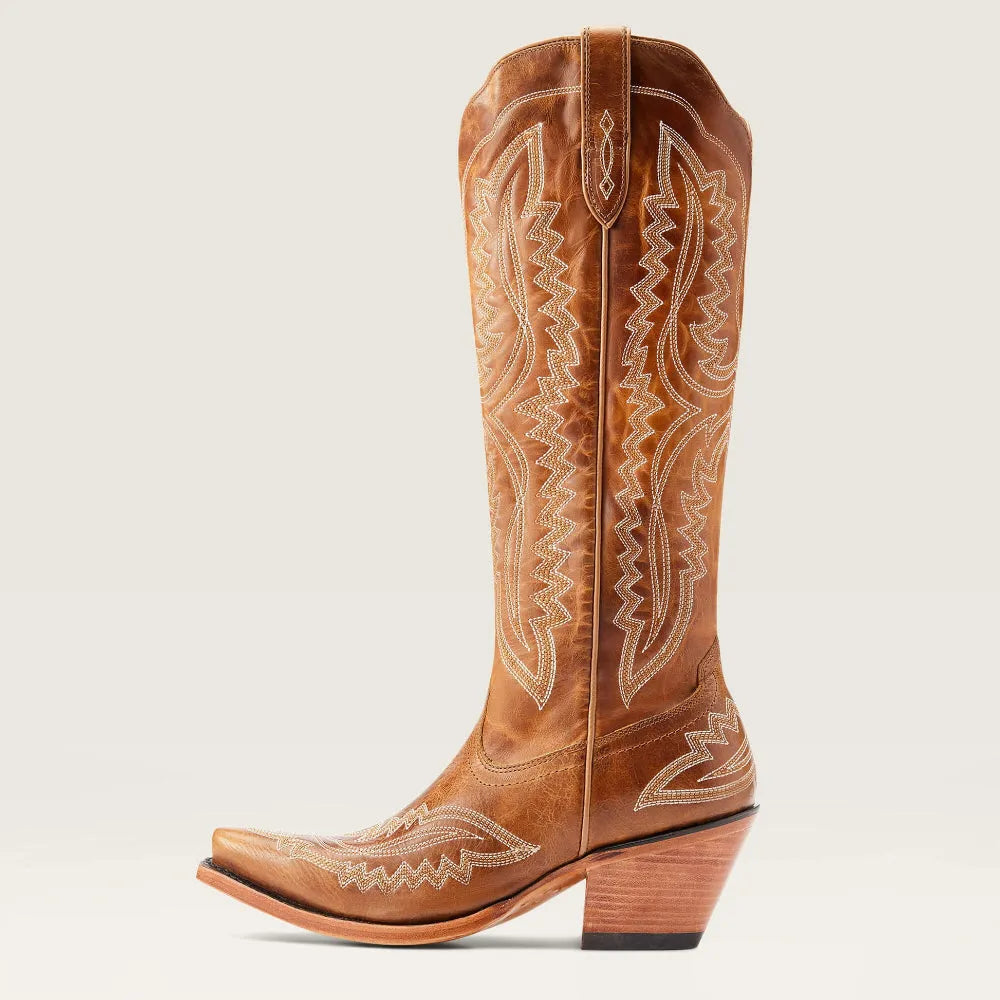Harlow | Embroidered Cuban Heel Boots