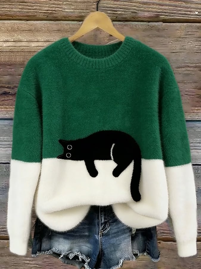 Lorea | Pull à imprimé chat