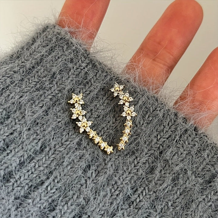 Boucles d'oreilles intemporelles en forme de fleur