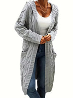 Harper | Long Hooded Cardigan