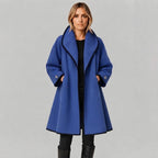 Flora | Oversized Contrast-Trim Coat