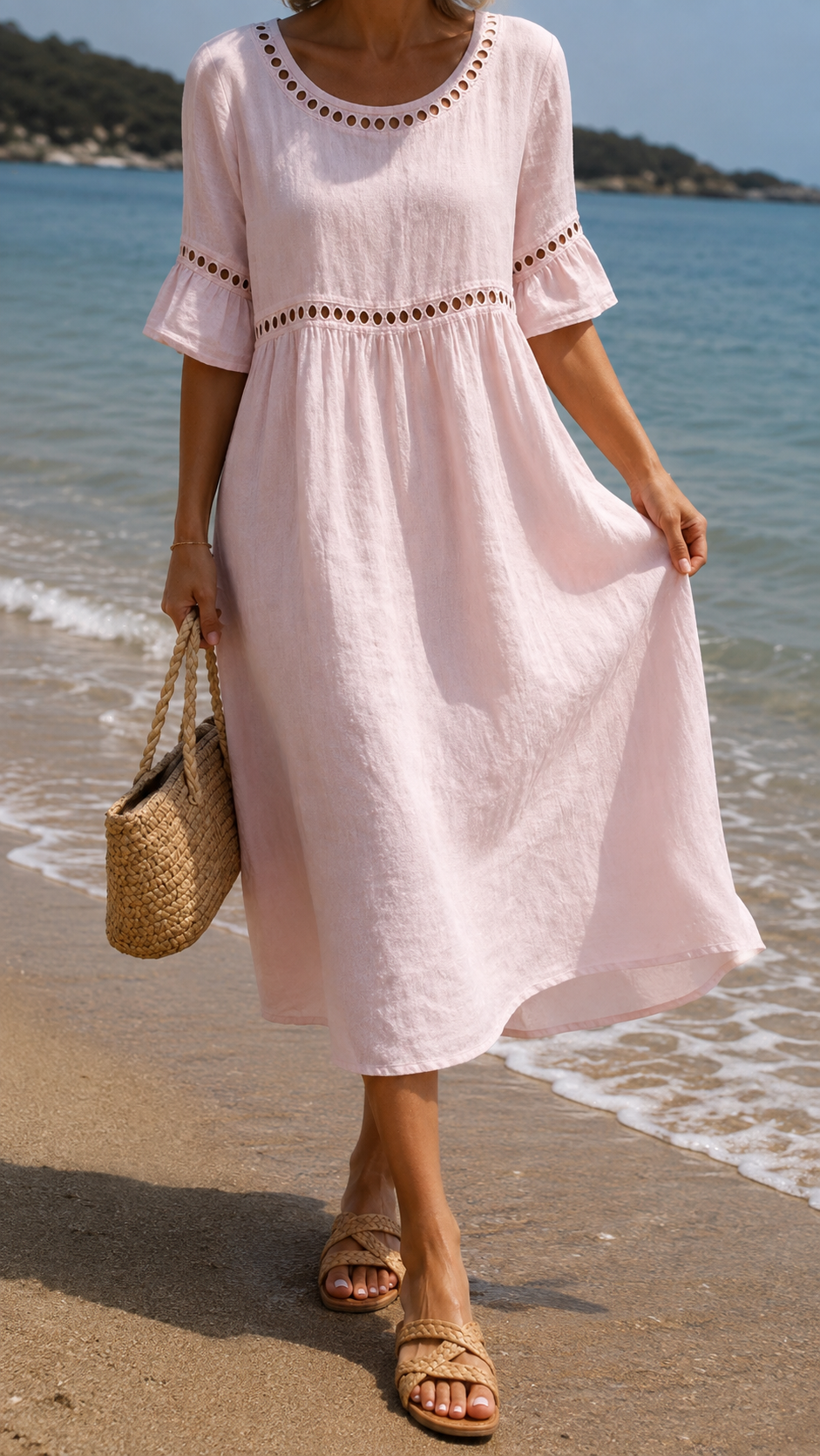 Livian | Embroidered Linen Dress