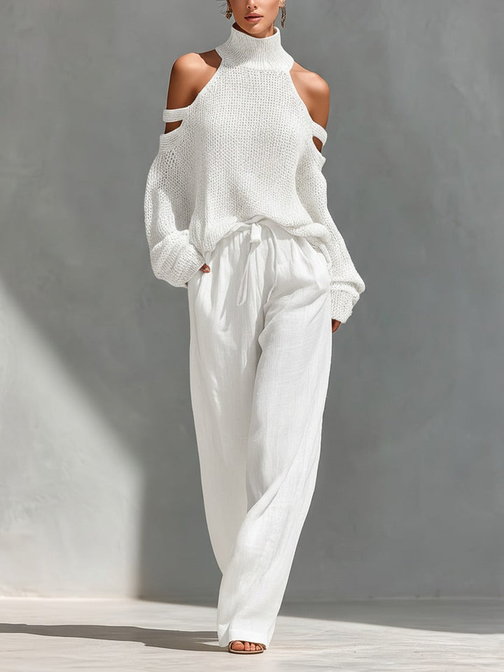 Canisse | Ensemble en maille col montant et pantalon large