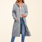 Brixley | Relaxed zip-up long cardigan