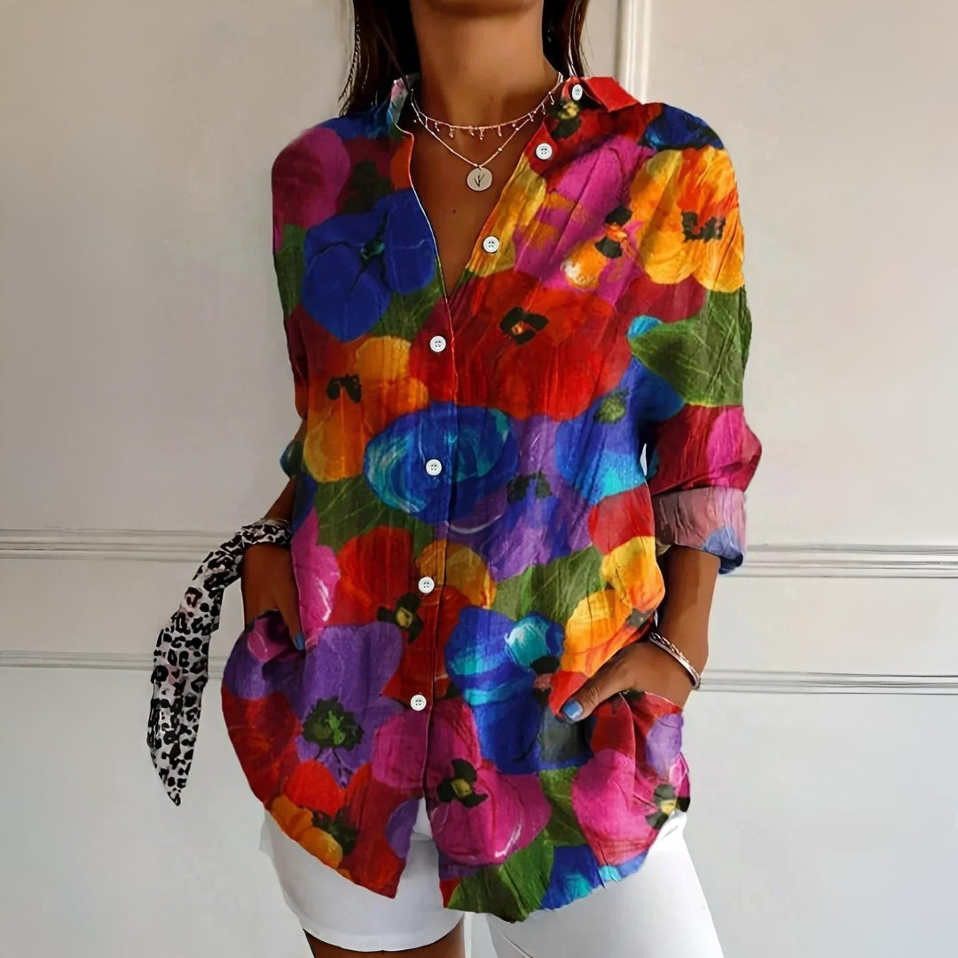 Selina | Blouse à imprimé coloré
