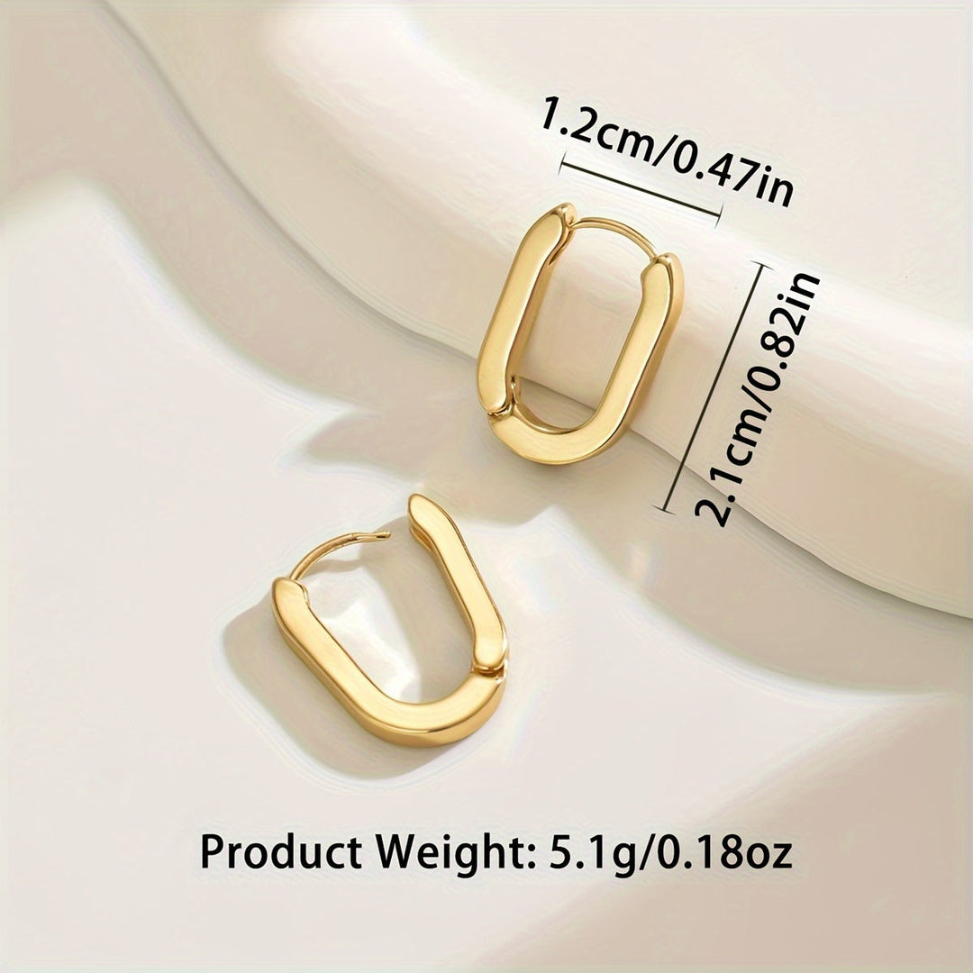 Élégantes boucles d'oreilles géométriques