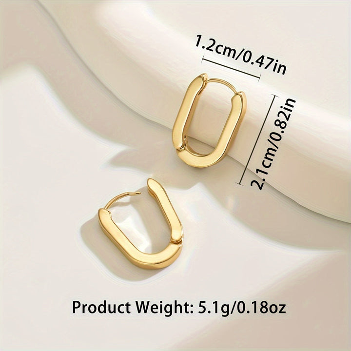 Élégantes boucles d'oreilles géométriques