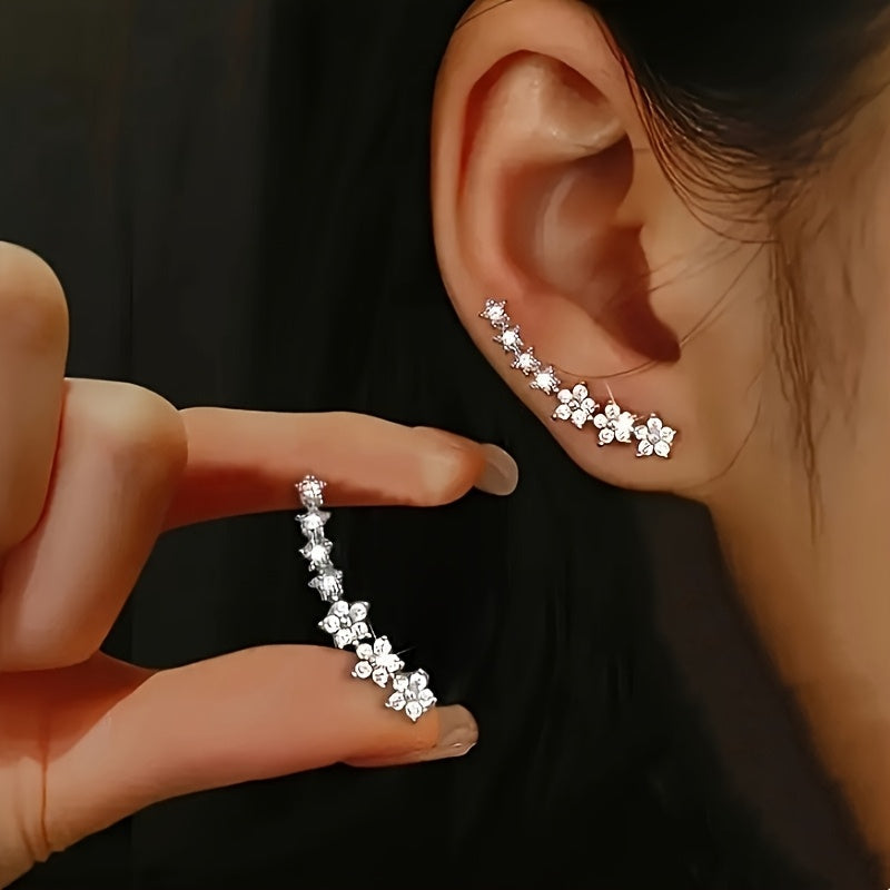 Boucles d'oreilles intemporelles en forme de fleur