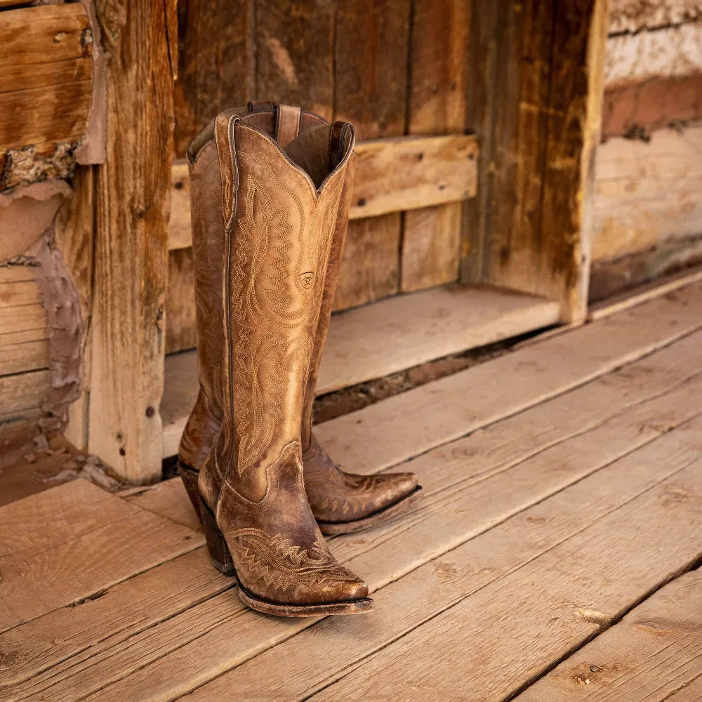 Harlow | Embroidered Cuban Heel Boots