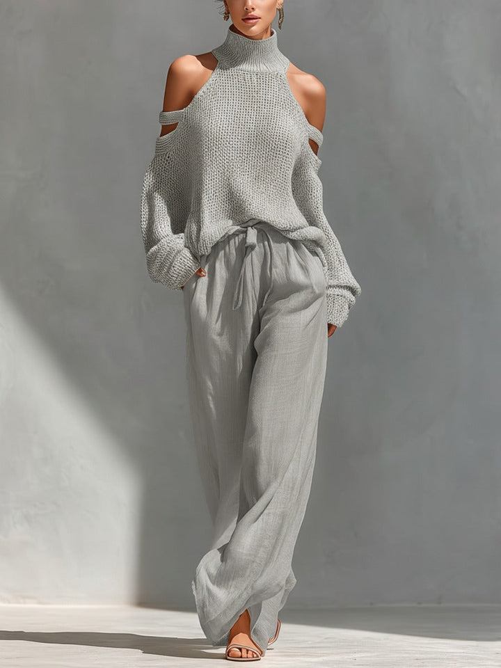 Canisse | Ensemble en maille col montant et pantalon large
