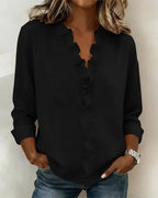 Anora | Ruffle V-neck Blouse