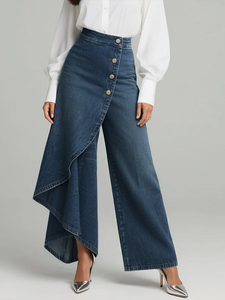 Nuria | Jean ample taille haute à coupe décontractée