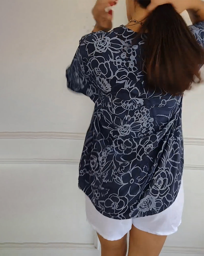 Cassie | Floral print blouse
