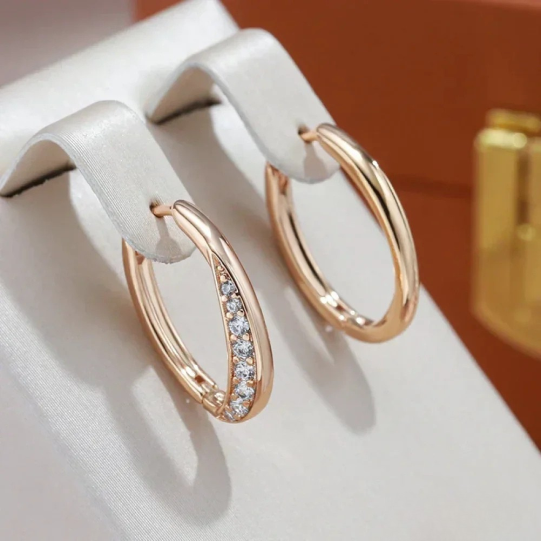 Elegant gold hoop earrings