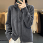 Luna | Elegant knit zip-up cardigan