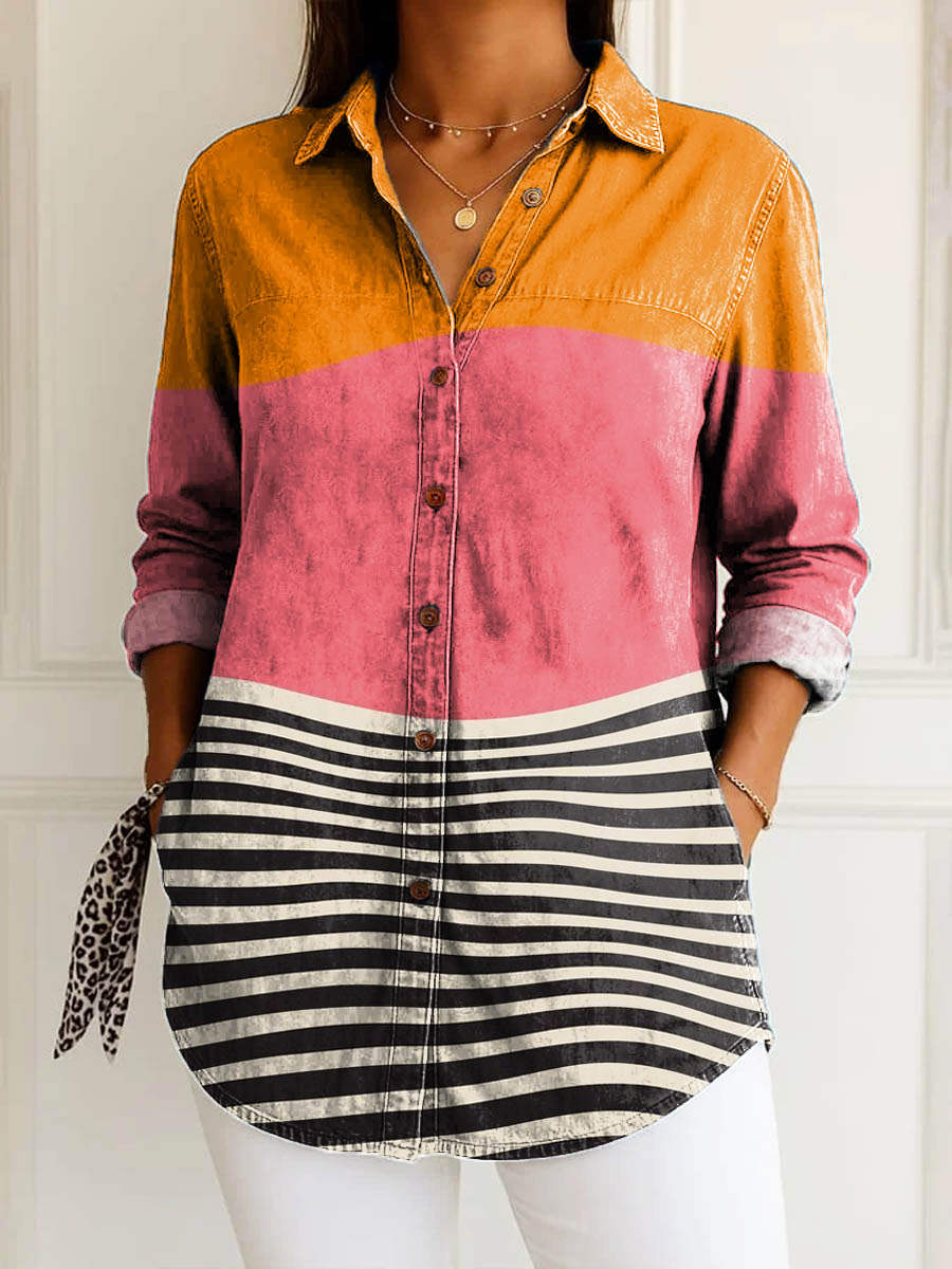Camille | Vibrant Striped Blouse