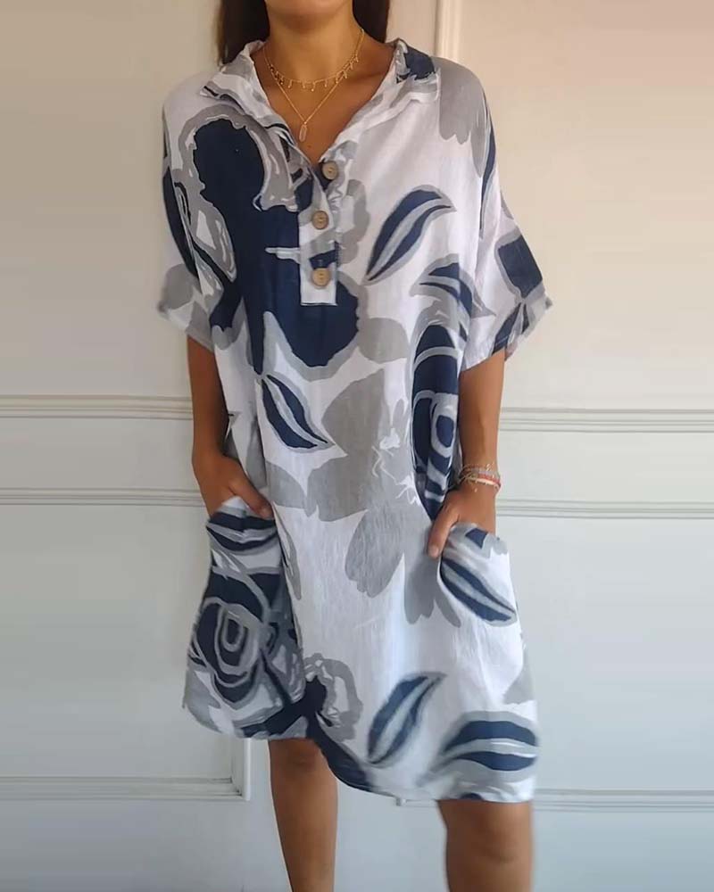 Samantha | Robe chemise fleurie