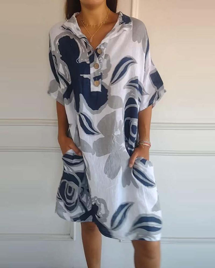 Samantha | Robe chemise fleurie