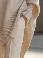 Jennifer | Oversized Draped Wide-Neck Sweater