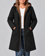 Adelyn | Cozy Sherpa-Lined Hooded Coat
