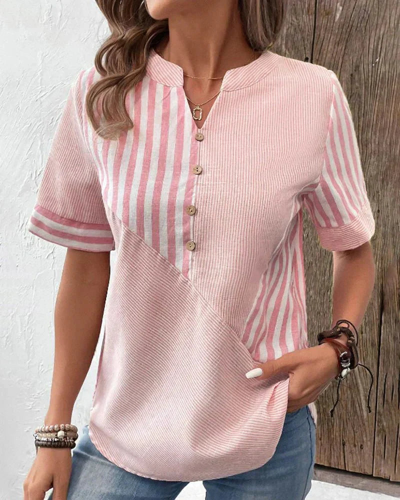 Meline | Blouse Rayée Douce