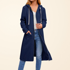 Brixley | Relaxed zip-up long cardigan