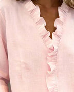 Anora | Ruffle V-neck Blouse
