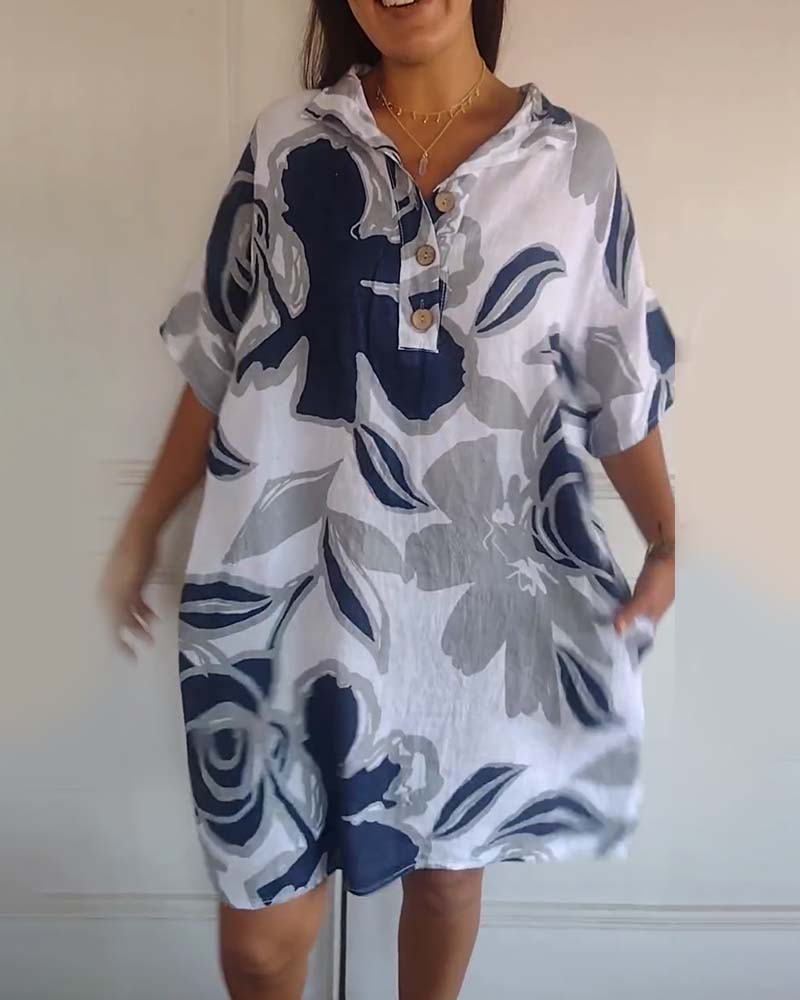 Samantha | Floral Shirt Dress