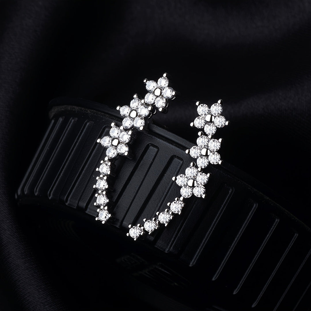 Boucles d'oreilles intemporelles en forme de fleur