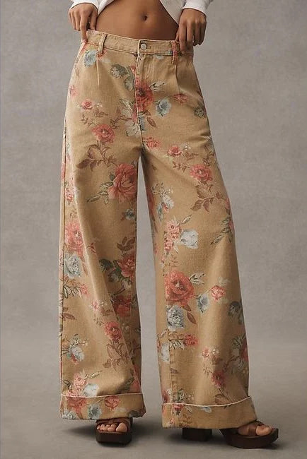 Jeleacia | Pantalons à motifs floraux