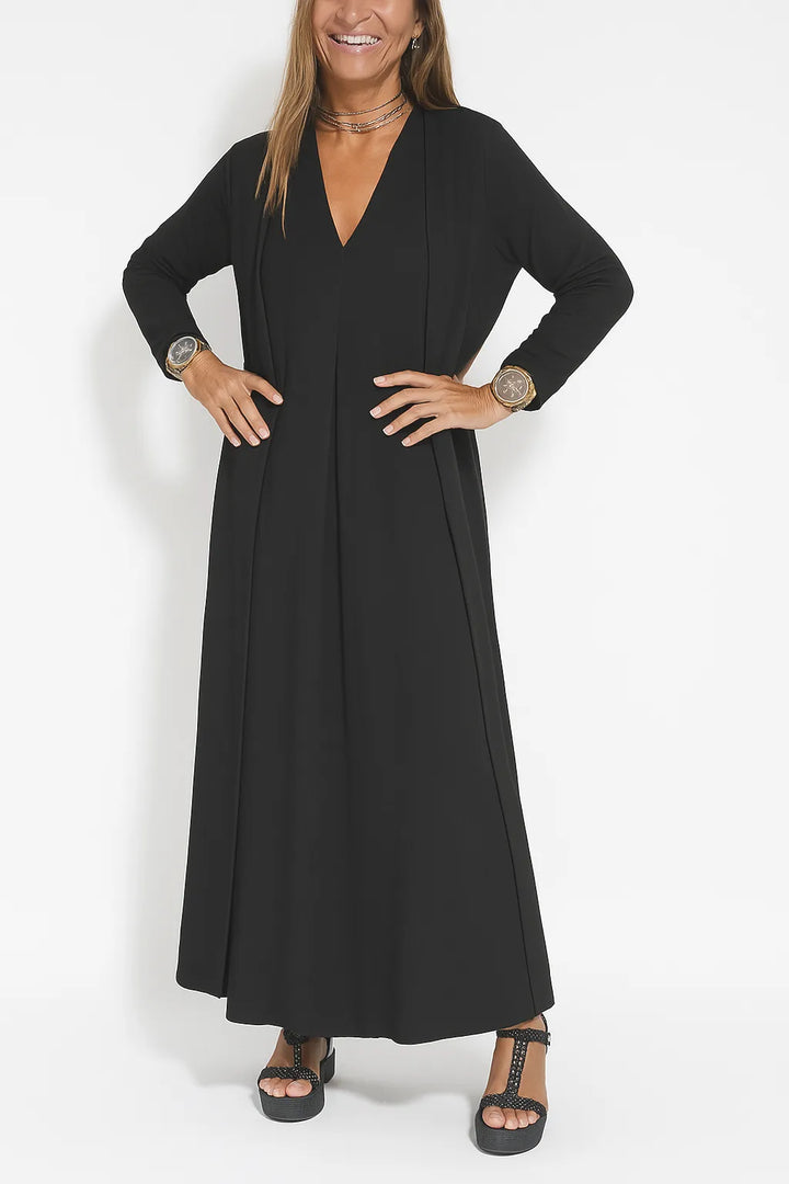 Emma | Robe longue élégante + gilet assorti OFFERT