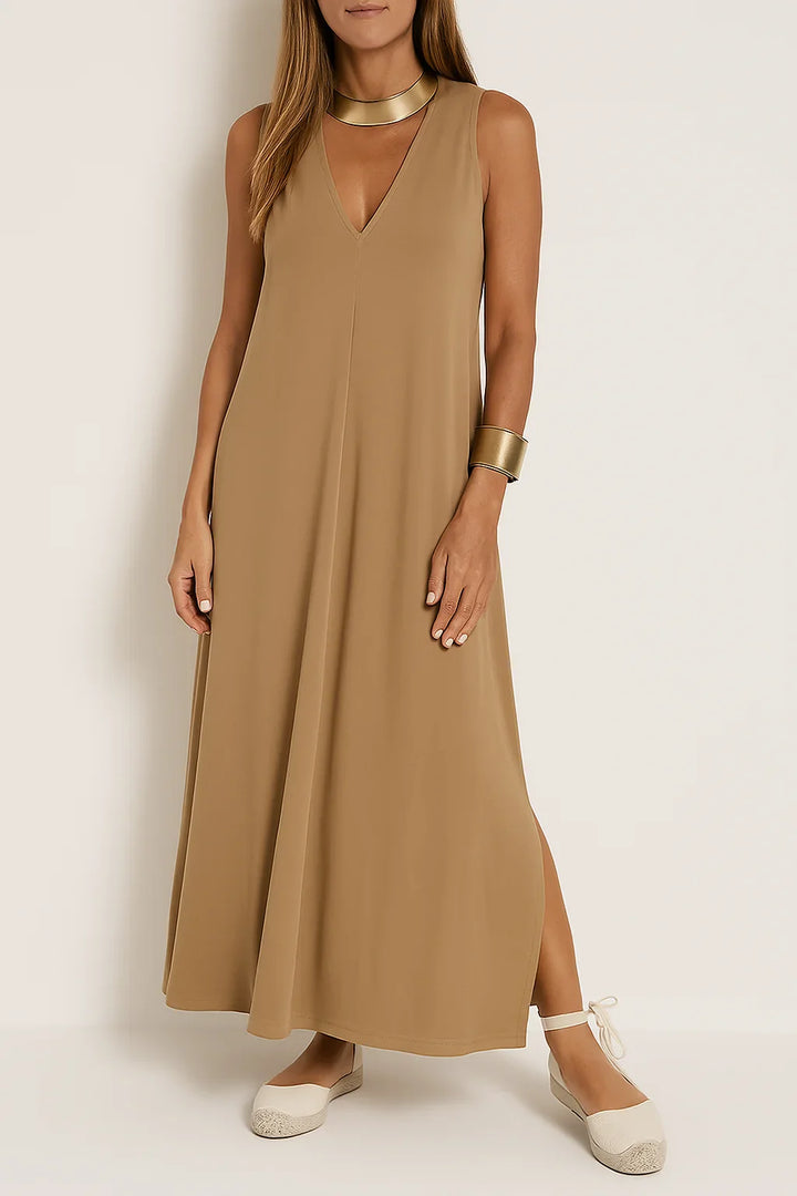 Emma | Robe longue élégante + gilet assorti OFFERT
