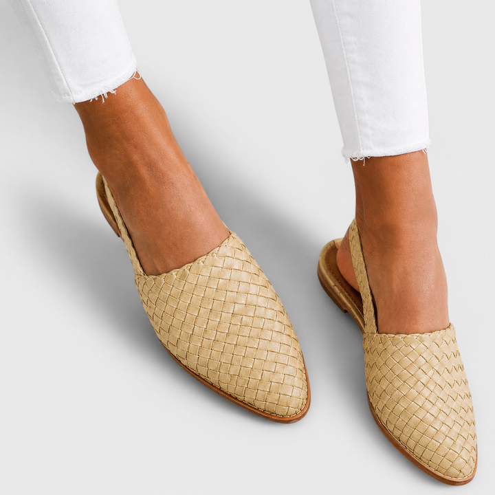 Simone | Braided Slingback Loafers